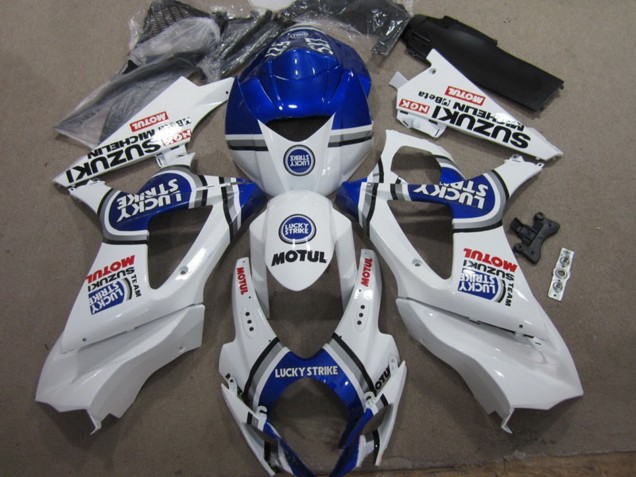 Discount 2007-2008 White Blue Lucky Strike Red Motul Suzuki GSXR 1000 Motorcycle Fairings Canada
