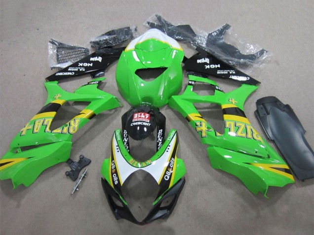 Discount 2007-2008 Green White Yellow Black Rizla Q8 Oils Suzuki GSXR 1000 Motorcycle Fairings Canada