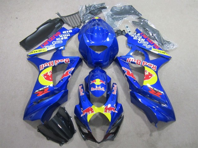 Discount 2007-2008 Blue Yellow Black Red Bull Suzuki GSXR 1000 Motorcycle Fairings Canada