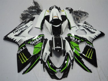 Discount 2009-2016 White Green Monster Black Pizzoli Suzuki GSXR 1000 Motorcycle Fairings Canada