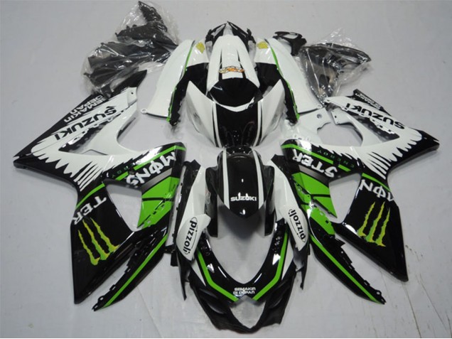 Discount 2009-2016 White Green Monster Black Pizzoli Suzuki GSXR 1000 Motorcycle Fairings Canada
