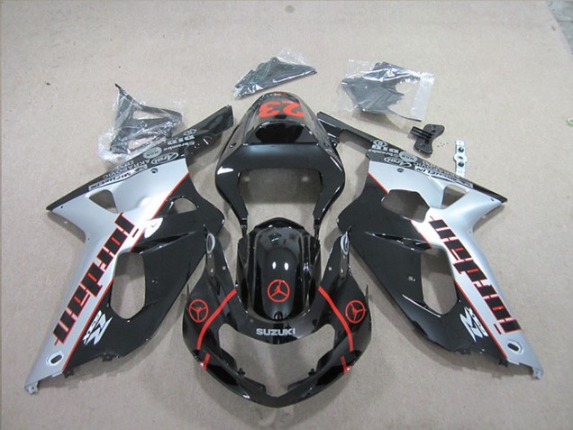Discount 2001-2003 Silver Glossy Black Red Jordan 23 Suzuki GSXR 600 Motorcycle Fairings Canada