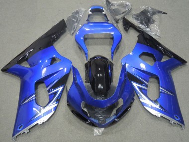 Discount 2001-2003 Blue White Glossy Black Suzuki GSXR 600 Motorcycle Fairings Canada