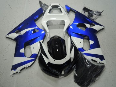 Discount 2001-2003 White Blue Glossy Black Suzuki GSXR 600 Motorcycle Fairings Canada