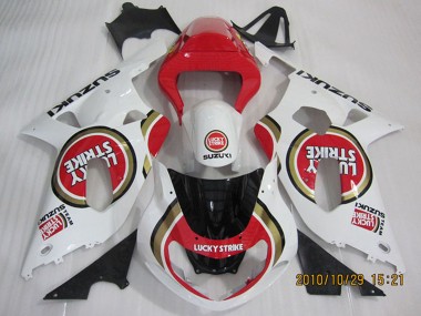 Discount 2001-2003 White Red Lucky Strike Suzuki GSXR 600 Motorcycle Fairings Canada