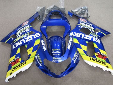 Discount 2001-2003 Blue Yellow Telefumia MoviStar Suzuki GSXR 600 Motorcycle Fairings Canada