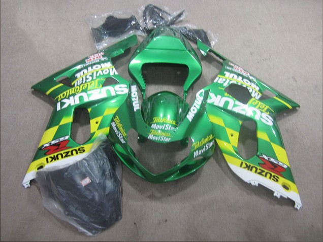 Discount 2001-2003 Green Yellow Telefonica MoviStar Suzuki GSXR 600 Motorcycle Fairings Canada