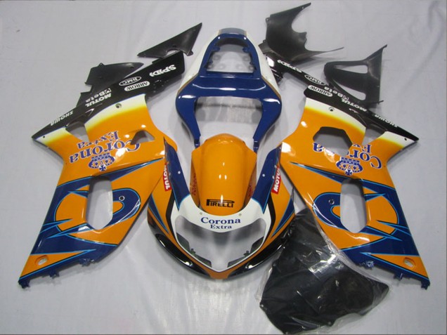 Discount 2001-2003 Orange Blue Black Corona Extra Suzuki GSXR 600 Motorcycle Fairings Canada