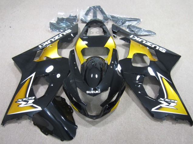 Discount 2004-2005 Glossy Black Yellow Suzuki GSXR 600 Motorcycle Fairings Canada