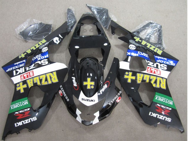 Discount 2004-2005 Glossy Black White Green Yellow Rizla Suzuki GSXR 600 Motorcycle Fairings Canada