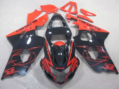 Discount 2004-2005 Glossy Black Red Suzuki GSXR 600 Motorcycle Fairings Canada