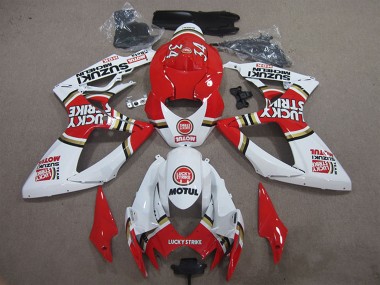 Discount 2006-2007 White Red Lucky Strike Motul Suzuki GSXR 600 Motorcycle Fairings Canada