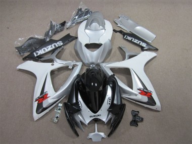 Discount 2006-2007 White Silver Glossy Black Red Suzuki GSXR 600 Motorcycle Fairings Canada