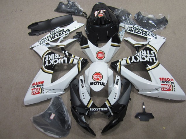 Discount 2006-2007 White Black Red Lucky Strike Motul Suzuki GSXR 600 Motorcycle Fairings Canada