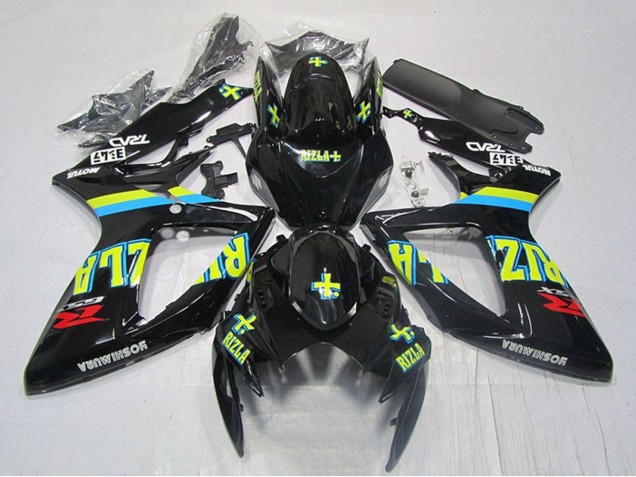 Discount 2006-2007 Glossy Black Yellow Rizla Red Suzuki GSXR 600 Motorcycle Fairings Canada