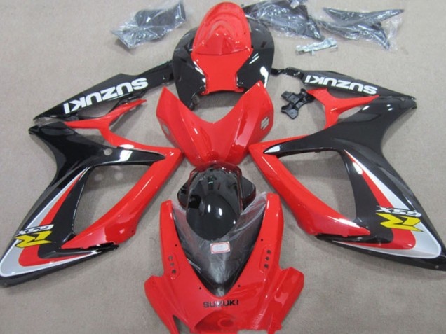 Discount 2006-2007 Red Silver Glossy Black Yellow Suzuki GSXR 600 Motorcycle Fairings Canada
