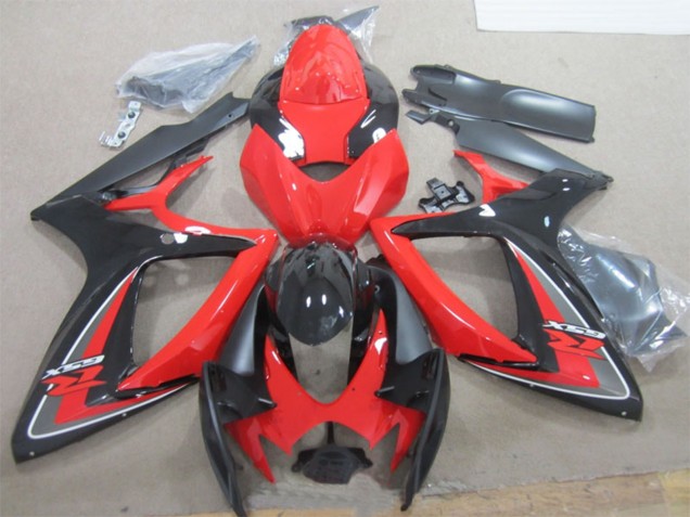 Discount 2006-2007 Red Black Suzuki GSXR 600 Motorcycle Fairings Canada
