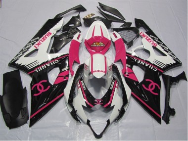 Discount 2006-2007 White Pink Black Chanel Suzuki GSXR 600 Motorcycle Fairings Canada