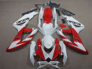 Discount 2008-2010 White Red Suzuki GSXR 600 Motorcycle Fairings Canada