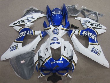 Discount 2008-2010 White Blue Lucky Strike Motul Suzuki GSXR 600 Motorcycle Fairings Canada