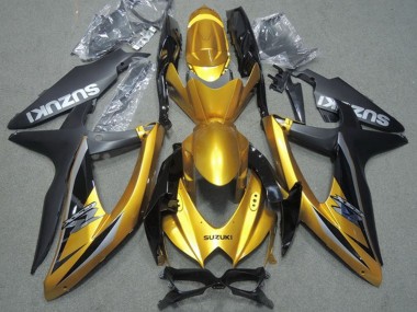 Discount 2008-2010 Gold Matte Black Suzuki GSXR 600 Motorcycle Fairings Canada