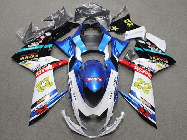 Discount 2011-2024 Blue White Red Black Rockstar 22 Suzuki GSXR 600 Motorcycle Fairings Canada