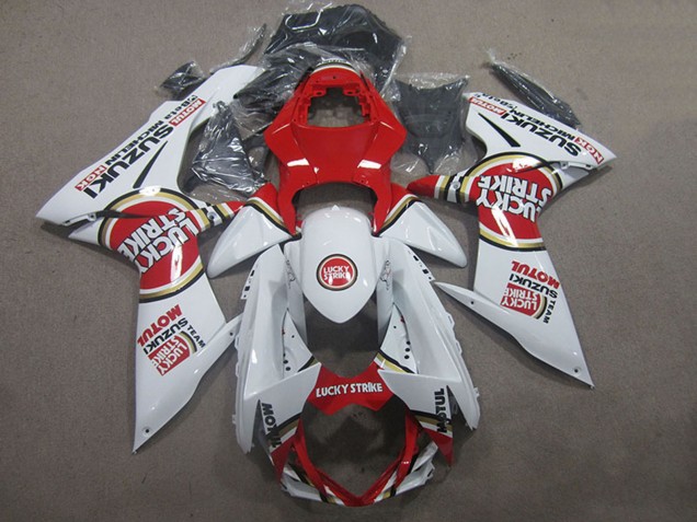 Discount 2011-2024 White Red Motul Lucky Strike Suzuki GSXR 600 Motorcycle Fairings Canada