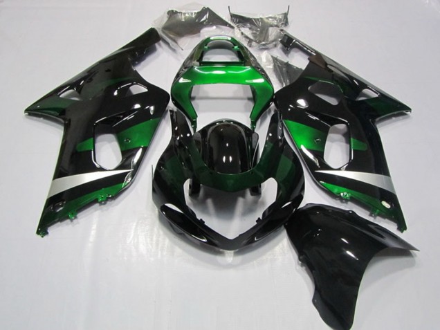 Discount 2001-2003 Glossy Black Green Silver Suzuki GSXR 750 Motorcycle Fairings Canada