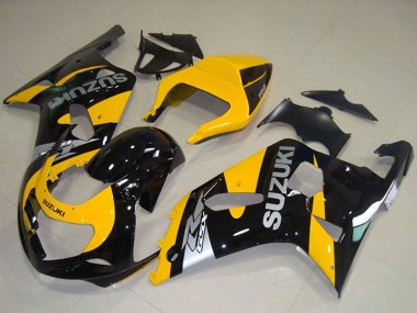 Discount 2001-2003 Yellow Black Suzuki GSXR 750 Motorcycle Fairings Canada