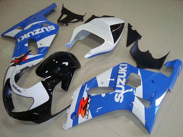 Discount 2001-2003 White Blue Glossy Black Suzuki GSXR 750 Motorcycle Fairings Canada
