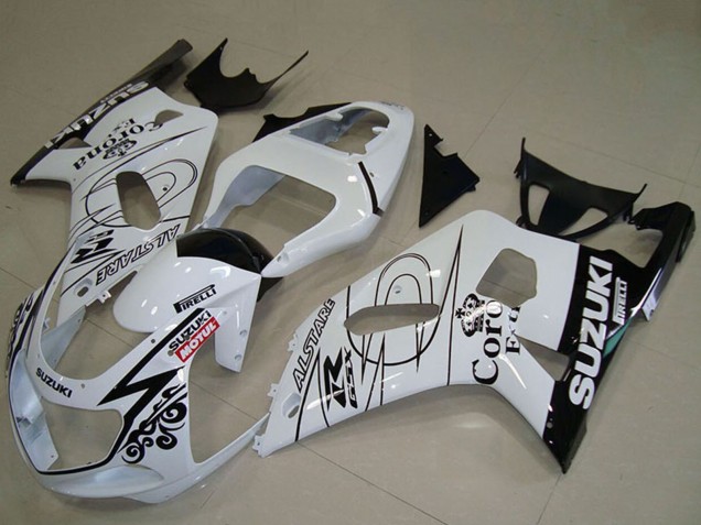 Discount 2001-2003 White Black Alstare Corona Extra Motul Suzuki GSXR 750 Motorcycle Fairings Canada