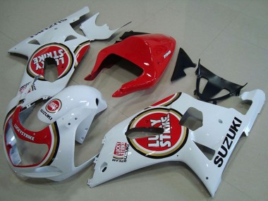 Discount 2001-2003 White Red Lucky Strike Suzuki GSXR 750 Motorcycle Fairings Canada