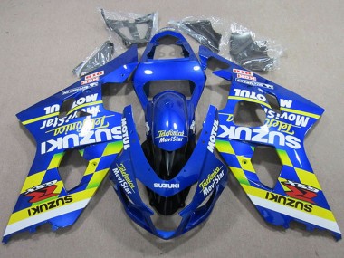 Discount 2004-2005 Blue Neon Yellow Telefunica MoviStar Motul Suzuki GSXR 750 Motorcycle Fairings Canada
