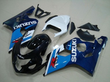 Discount 2004-2005 White Blue Glossy Black Suzuki GSXR 750 Motorcycle Fairings Canada