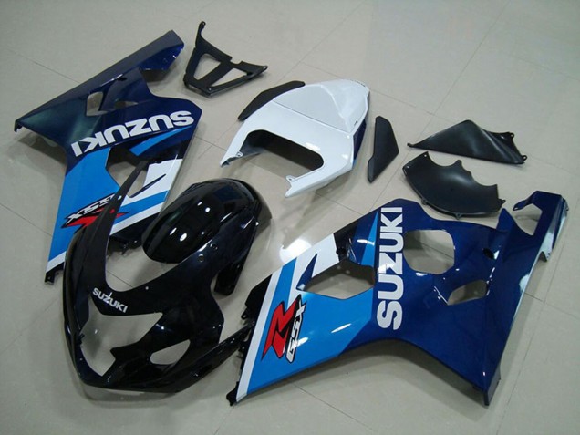Discount 2004-2005 White Blue Glossy Black Suzuki GSXR 750 Motorcycle Fairings Canada