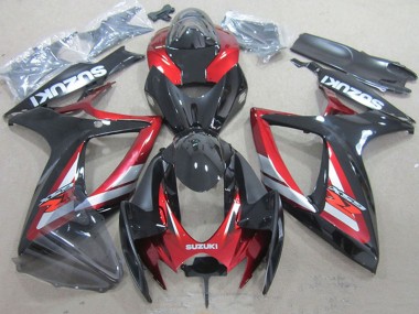Discount 2006-2007 Red Glossy Black Suzuki GSXR 750 Motorcycle Fairings Canada