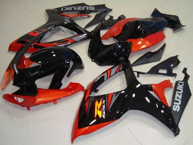 Discount 2006-2007 Orange Glossy Black Suzuki GSXR 750 Motorcycle Fairing Canada