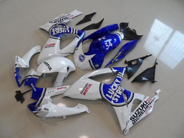 Discount 2006-2007 White Blue Lucky Strike Motul 34 Suzuki GSXR 750 Motorcycle Fairings Canada