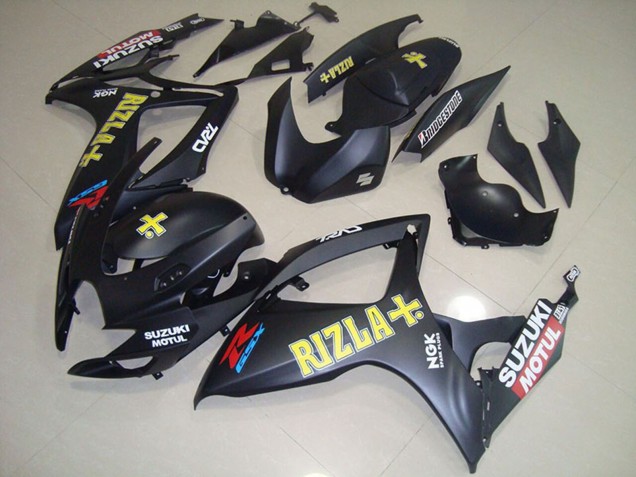 Discount 2006-2007 Matte Black Yellow Rizla Motul Suzuki GSXR 750 Motorcycle Fairings Canada