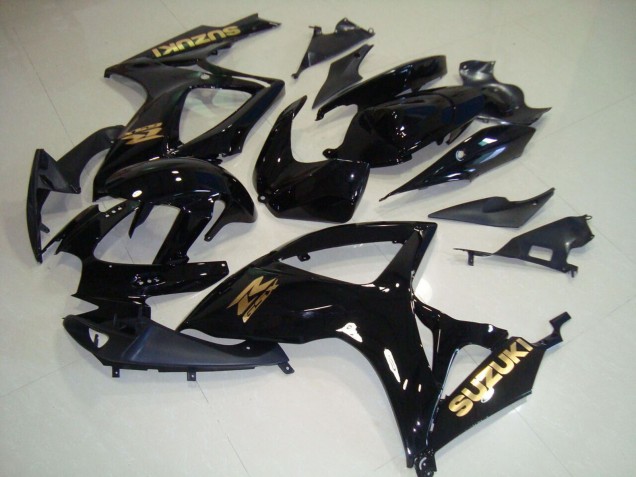 Discount 2006-2007 Glossy Black Gold Decal Suzuki GSXR 750 Motorcycle Fairings Canada