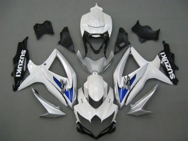 Discount 2008-2010 White Silver Blue Black Suzuki GSXR 750 Motorcycle Fairings Canada