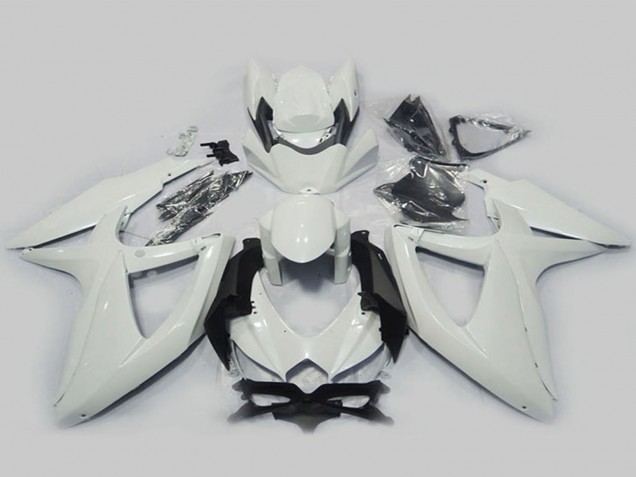 Discount 2008-2010 Pearl White Suzuki GSXR 750 Motorcycle Fairings Canada