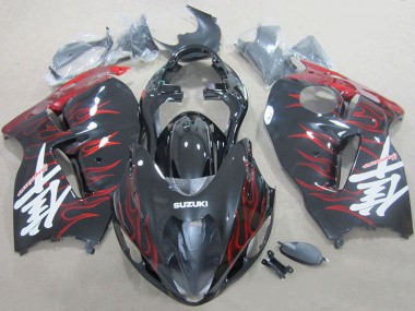 Discount 1996-2007 Black Red Flame Suzuki GSXR 1300 Hayabusa Motorcycle Fairings Canada