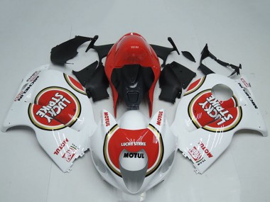 Discount 1996-2007 White Red Lucky Strike Motul Suzuki GSXR 1300 Hayabusa Motorcycle Fairings Canada