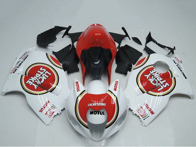 Discount 1996-2007 White Red Lucky Strike Motul Suzuki GSXR 1300 Hayabusa Motorcycle Fairings Canada