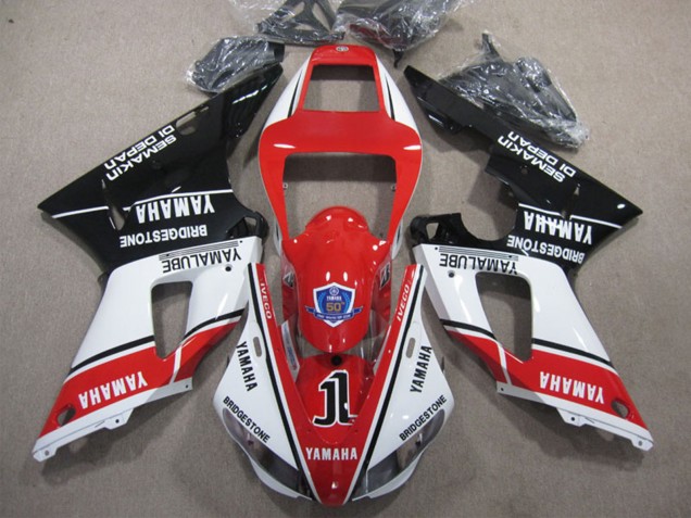 Discount 1998-1999 White Red Glossy Black Yamalube 50 Yamaha YZF R1 Motorcycle Fairings Canada