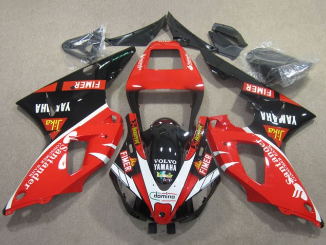 Discount 1998-1999 Red White Black Santander Yamaha YZF R1 Motorcycle Fairings Canada