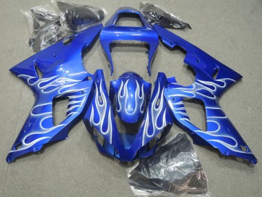 Discount 2000-2001 Blue White Flame Yamaha YZF R1 Motorcycle Fairings Canada