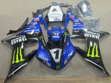 Discount 2002-2003 White Blue Black Neon Yellow Monster Graves 1 Yamaha YZF R1 Motorcycle Fairings Canada