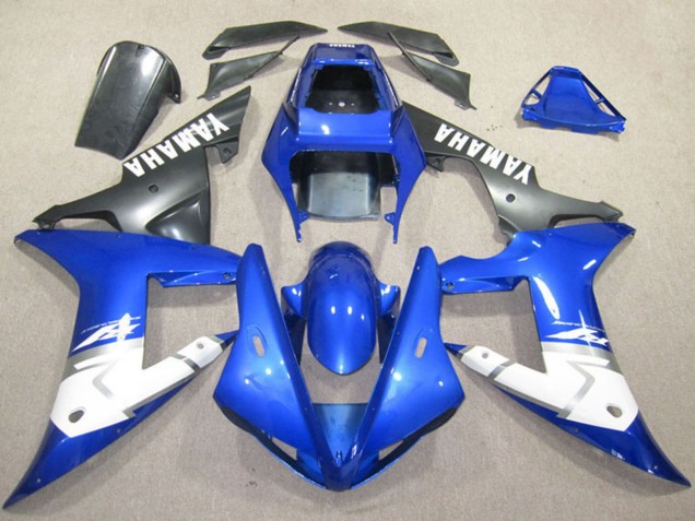 Discount 2002-2003 Blue White Matte Black Yamaha YZF R1 Motorcycle Fairings Canada